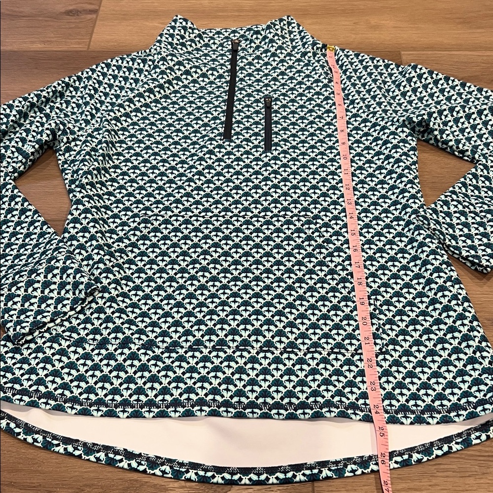 T by Talbots OUT & ABOUT HALF-ZIP PULLOVER - FASCINATING SCALLOP Sz M Sporty - Picture 6 of 13